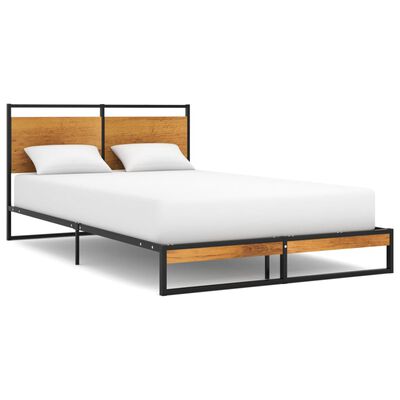 vidaXL Рамка за легло, метал, 120x200 cм
