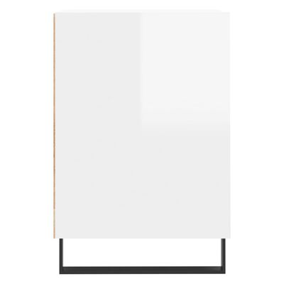 vidaXL ТВ шкаф, бял гланц, 160x35x55 см, инженерно дърво