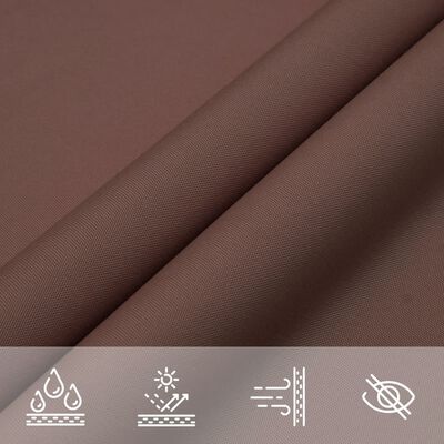 vidaXL Платно-сенник, Оксфорд текстил, правоъгълно, 5x6 м, кафяво