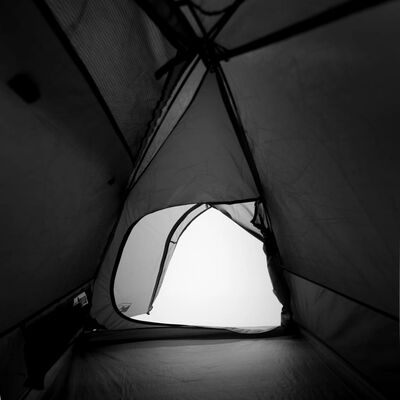 vidaXL Куполна къмпинг палатка 3 души бял затъмняващ плат водоустойчив