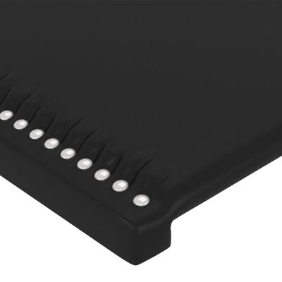 vidaXL Горни табли за легло 2 бр черни 72x5x78/88 см изкуствена кожа