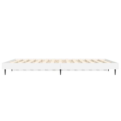 vidaXL рамка за легло, бяла, 140x190 см, инженерно дърво