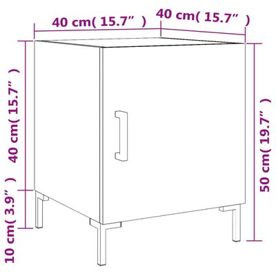 vidaXL Нощни шкафчета 2 бр дъб сонома 40x40x50 см инженерно дърво