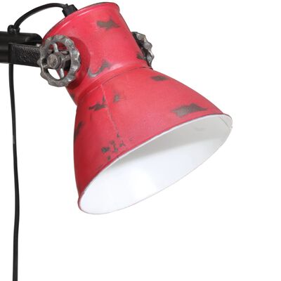 vidaXL Подова лампа 25 W винтидж състарено червено 25x25x90/160 см E27