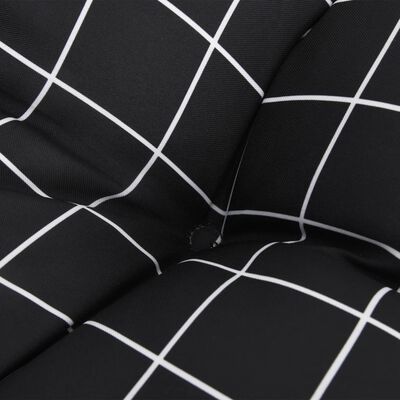 vidaXL Палетни възглавници, 5 бр, черно каре, текстил
