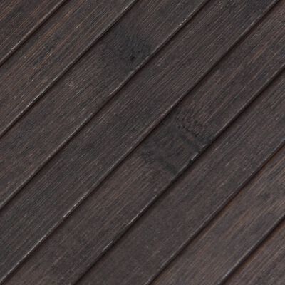 vidaXL Килим, правоъгълен, тъмнокафяв, 100x200 см, бамбук