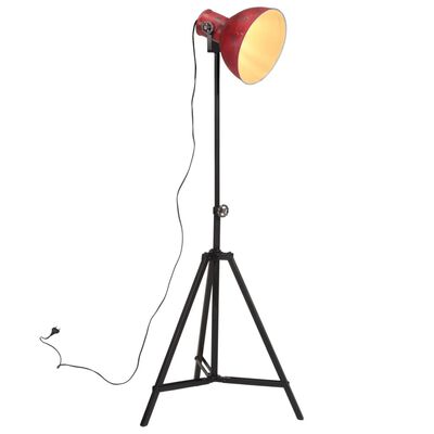 vidaXL Подова лампа 25 W винтидж състарено червено 61x61x90/150 см E27