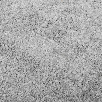 vidaXL Шаги килим с дълъг косъм "PAMPLONA" модерен сив Ø 80 см
