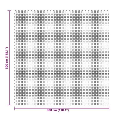 vidaXL Постелка за къмпинг, синя, 3x3 м