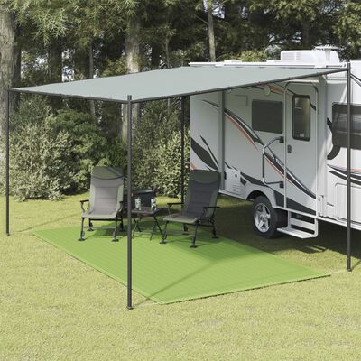 vidaXL Килим за палатка, светлозелен, 250x400 см, HDPE