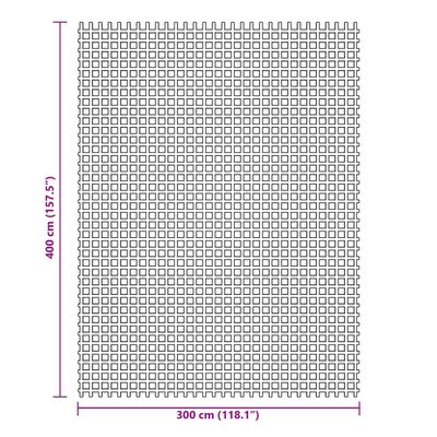 vidaXL Постелка за къмпинг, антрацит, 4x3 м