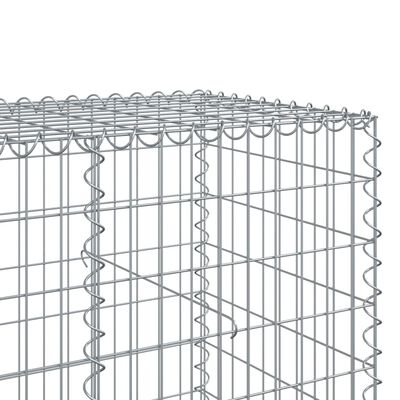 vidaXL Габионна кошница с капак, 800x100x100 см, поцинковано желязо