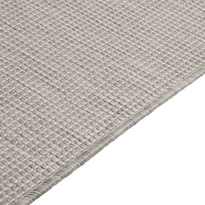vidaXL Градински плоскотъкан килим, 140x200 см, таупе