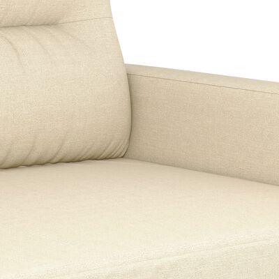 vidaXL 3-местен диван, кремав, 180 см, плат