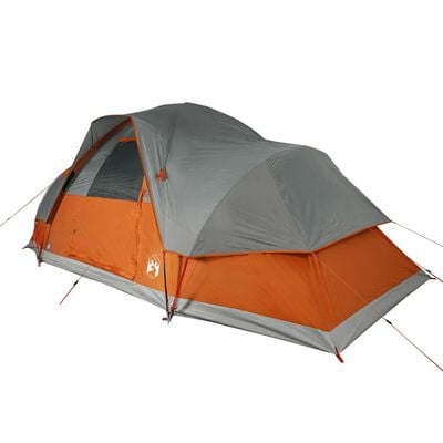 vidaXL Семейна куполна палатка, 9-местна, оранжева, водоустойчива