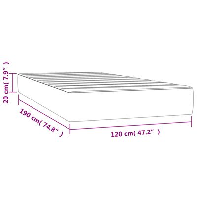 vidaXL Матрак с покет пружини капучино 120x190x20 см изкуствена кожа