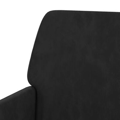 vidaXL Кресло, черно, 62x79x79 см, кадифе
