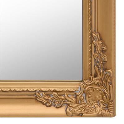 vidaXL Стоящо огледало, златисто, 45x180 см