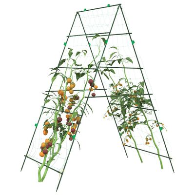 vidaXL Градински перголи за увивни растения 4 бр А-рамка стомана