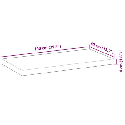 vidaXL Плот за баня, необработен, 100x40x4 см, масивно дърво акация