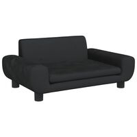 vidaXL Детски диван, черно, 70x45x33 см, кадифе