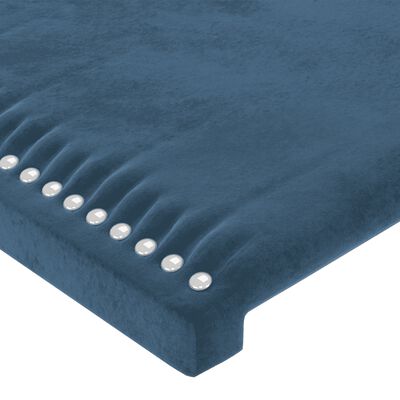 vidaXL Боксспринг легло с матрак, тъмносиньо, 200x200 см, кадифе