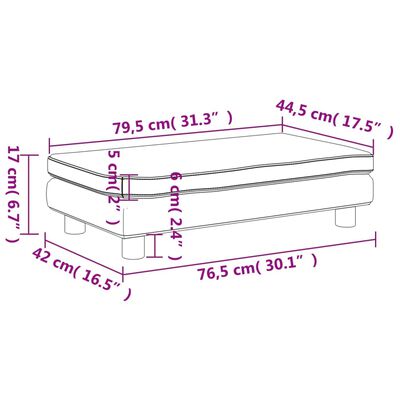 vidaXL Детски диван с табуретка за крака, розово , 100x50x30см, кадифе