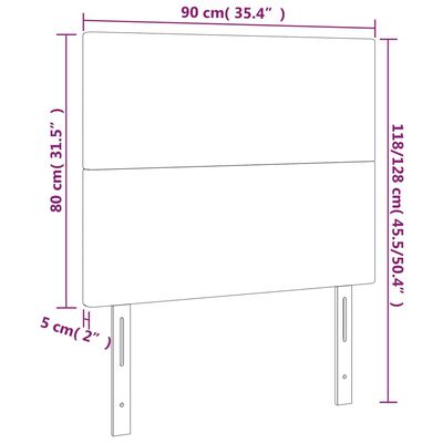 vidaXL Горни табли за легло, 2 бр, светлосиви,90x5x78/88 см кадифе