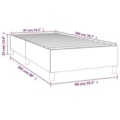 vidaXL Рамка за легло таупе 90x200 см плат