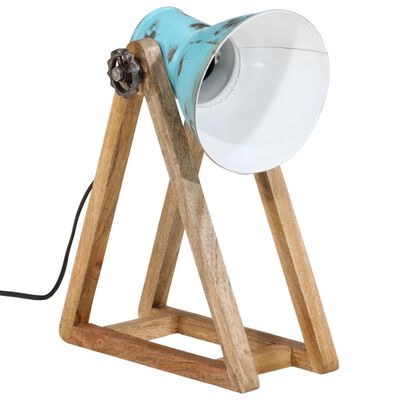 vidaXL Настолна лампа, 25 W, състарено синьо, 30x17x40 см, E27