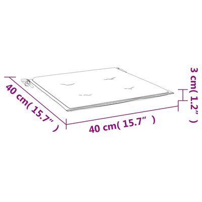 vidaXL Възглавници за градински столове 4 бр розови 40x40x3 см текстил