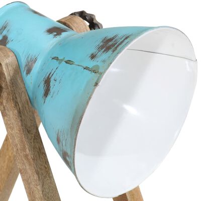 vidaXL Настолна лампа, 25 W, състарено синьо, 30x17x40 см, E27