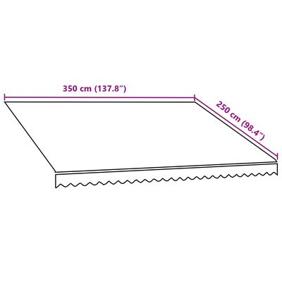 vidaXL Платно за тента, оранжево и кафяво, 350x250 см