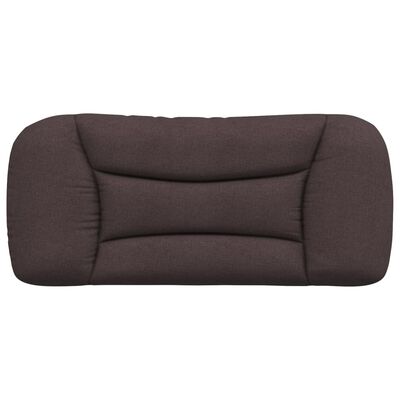 vidaXL Мека табла за легло, тъмнокафява, 90 см, плат