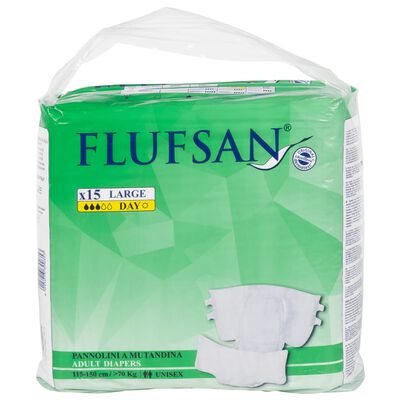 Flufsan Еднократни пелени за възрастни 15 бр размер L