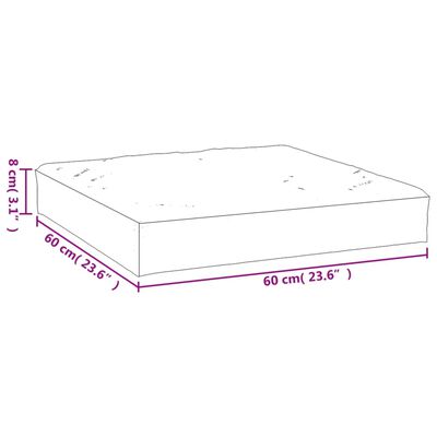 vidaXL Палетна възглавница, светлосиня, 60x60x8 см, Оксфорд плат