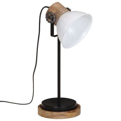 vidaXL Настолна лампа, 25 W, бяла, 17x17x50 см, E27