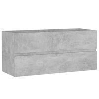 vidaXL Долен шкаф за мивка, бетонно сив, 100x38,5x45см инженерно дърво
