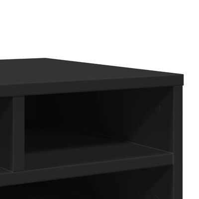 vidaXL Стойка за принтер, черна, 49x40x22,5 см, инженерно дърво