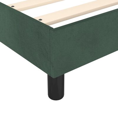 vidaXL Боксспринг легло с матрак, тъмнозелено, 120x200 см, кадифе