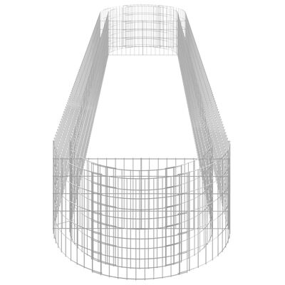 vidaXL Габион повдигната леха, поцинковано желязо, 500x100x50 cм