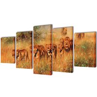 Декоративни панели за стена Лъвове, 100 x 50 см