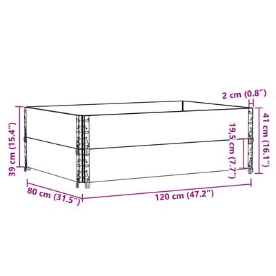 vidaXL Палетни страници, 2 бр, 120x80 см, борова дървесина масив