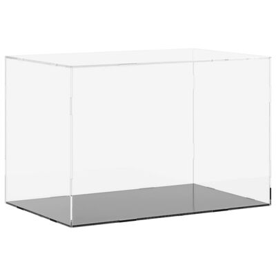 vidaXL Кутия витрина, прозрачна, 56x36x37 см, акрил