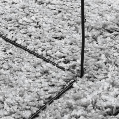 vidaXL Шаги килим с дълъг косъм "PAMPLONA" модерен сив Ø 160 см