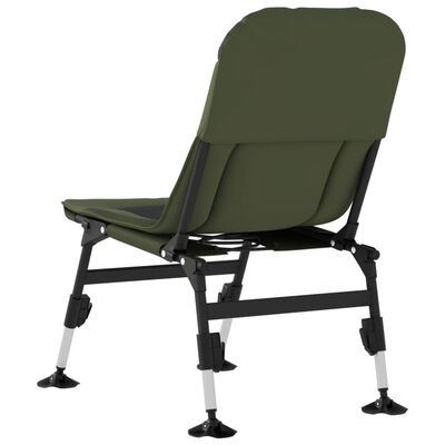 vidaXL Риболовен стол с регулируеми лапи за кал, сгъваем, зелен