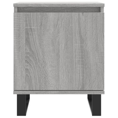 vidaXL Нощни шкафчета, 2 бр, сив сонома, 40x30x50 см, инженерно дърво