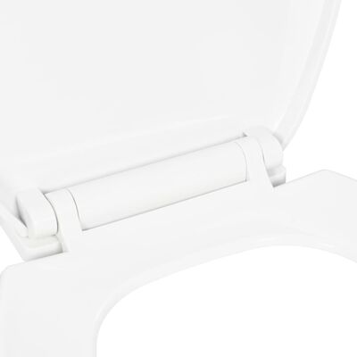 vidaXL Тоалетна седалка, плавно затваряне, бърз монтаж/демонтаж, бяла