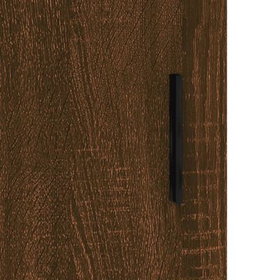 vidaXL Висок шкаф, кафяв дъб, 69,5x34x180 см, инженерно дърво