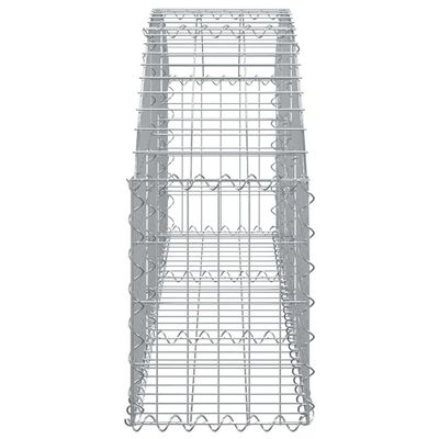 vidaXL Дъговидна габионна кошница 150x30x40/60 см поцинковано желязо